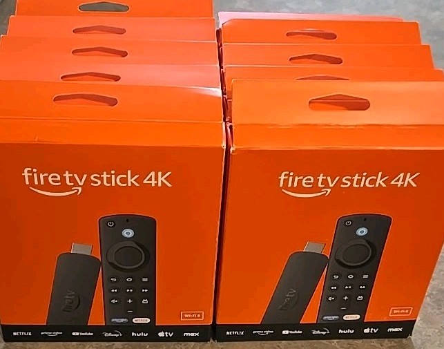 🔥 Lot_10 Amazon Fire TV Stick 4K Streaming Media Player W/Alexa Remote WI-FI 6