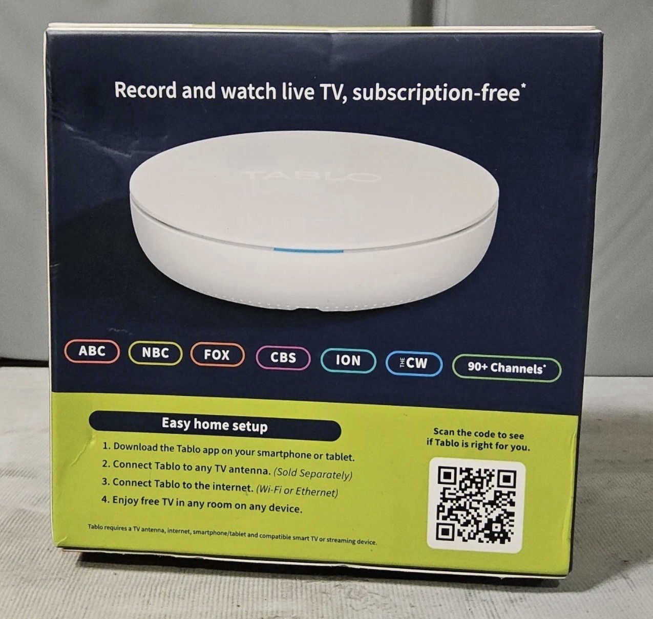 Tablo TV 4th Gen 2-Tuner Over-The-Air DVR (TV TF1282B-R) – New Sealed