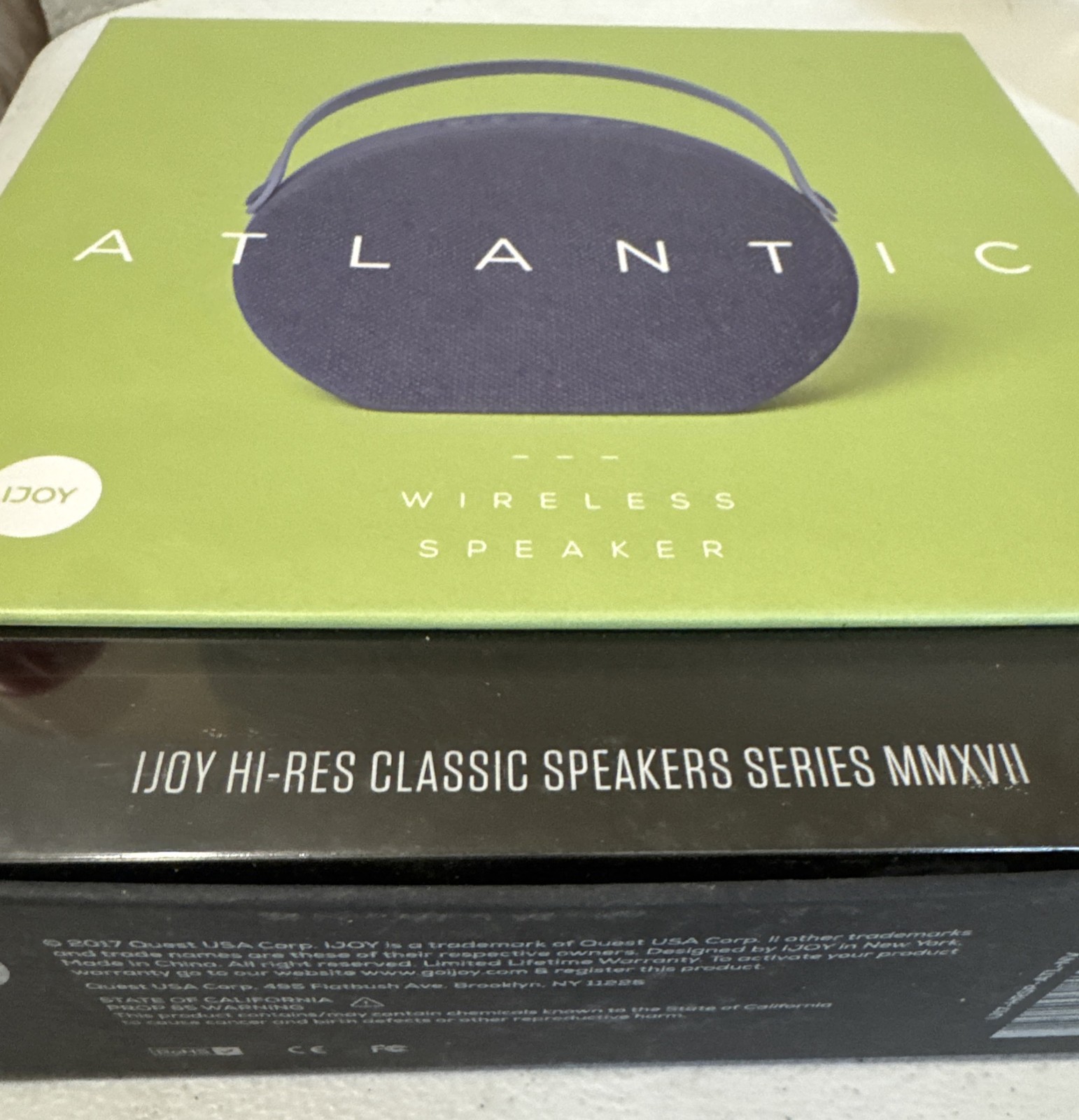 IJOY ATLANTIC WIRELESS BLUETOOTH SPEAKER HI-RES CLASSIC SERIES MMXVII NEW BOXED