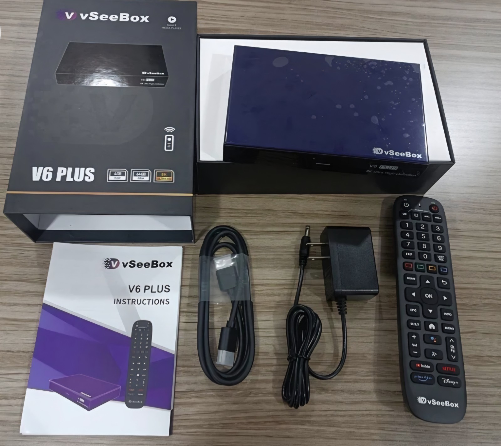 vSeeBox V6 Plus Smart TV Box —Newest Model , 4GB/64GB, Wi-Fi 6, 8K Ultra HD