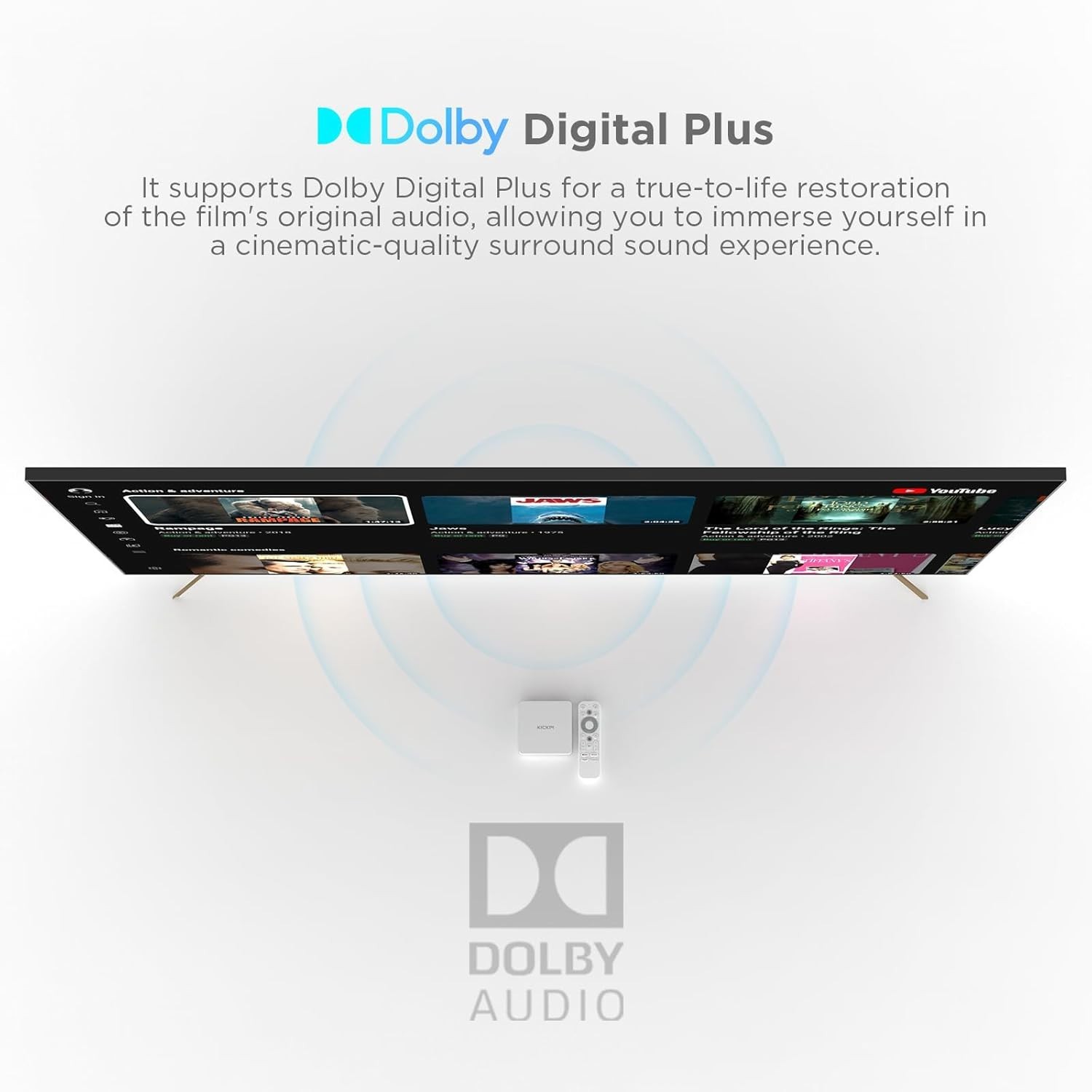 KP1 Smart 2024 Android TV Box – 4K, Chromecast Support & Plug-and-Play Design
