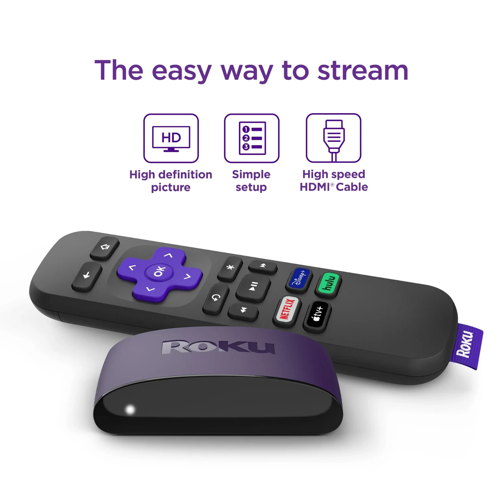 Roku LE Media Player – Black/Purple