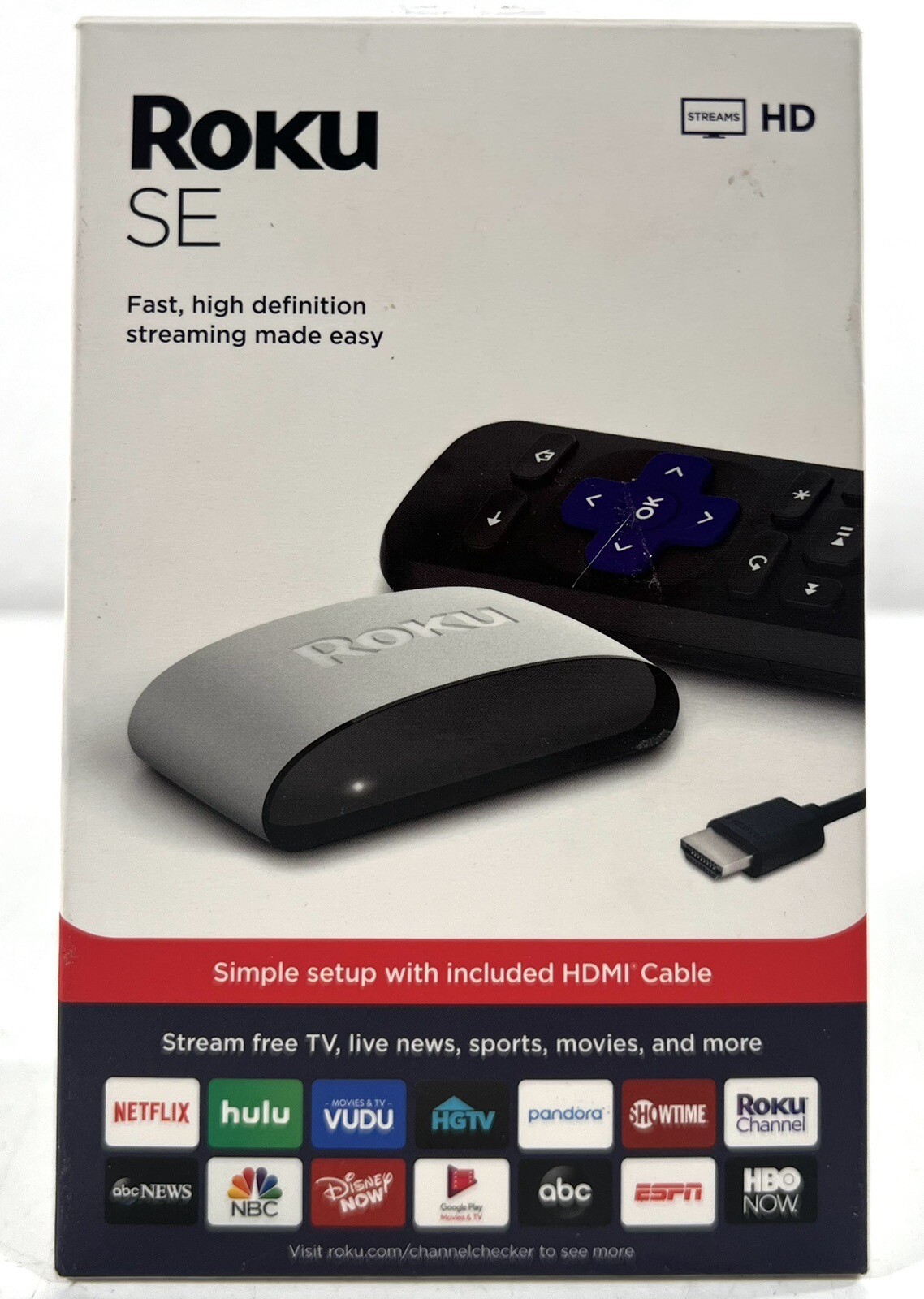 Roku SE 2020 Streaming Media Player for Apple TV Netflix Disney Roku Channel
