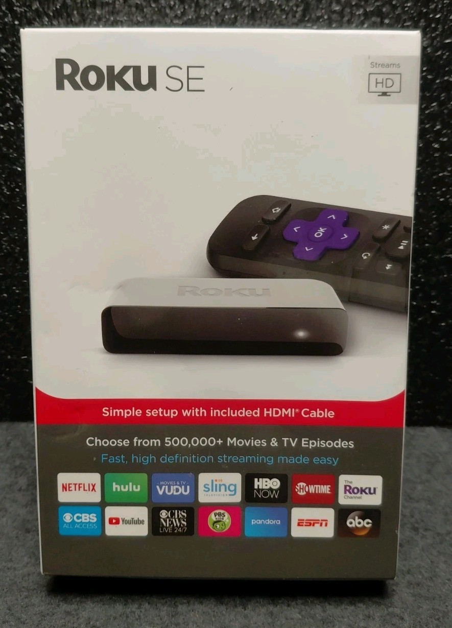 NEW Roku SE 3930 HD Streaming Media Player With Remote HDMI Cable SEALED