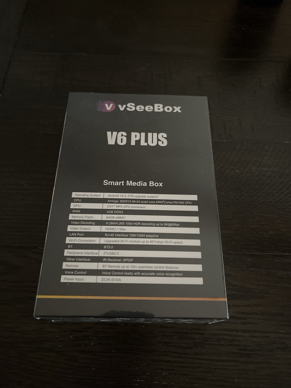 VSeeBox V6 Plus NIB 2025 4K Ultra HD Android TV Box Stream & Replace Cable
