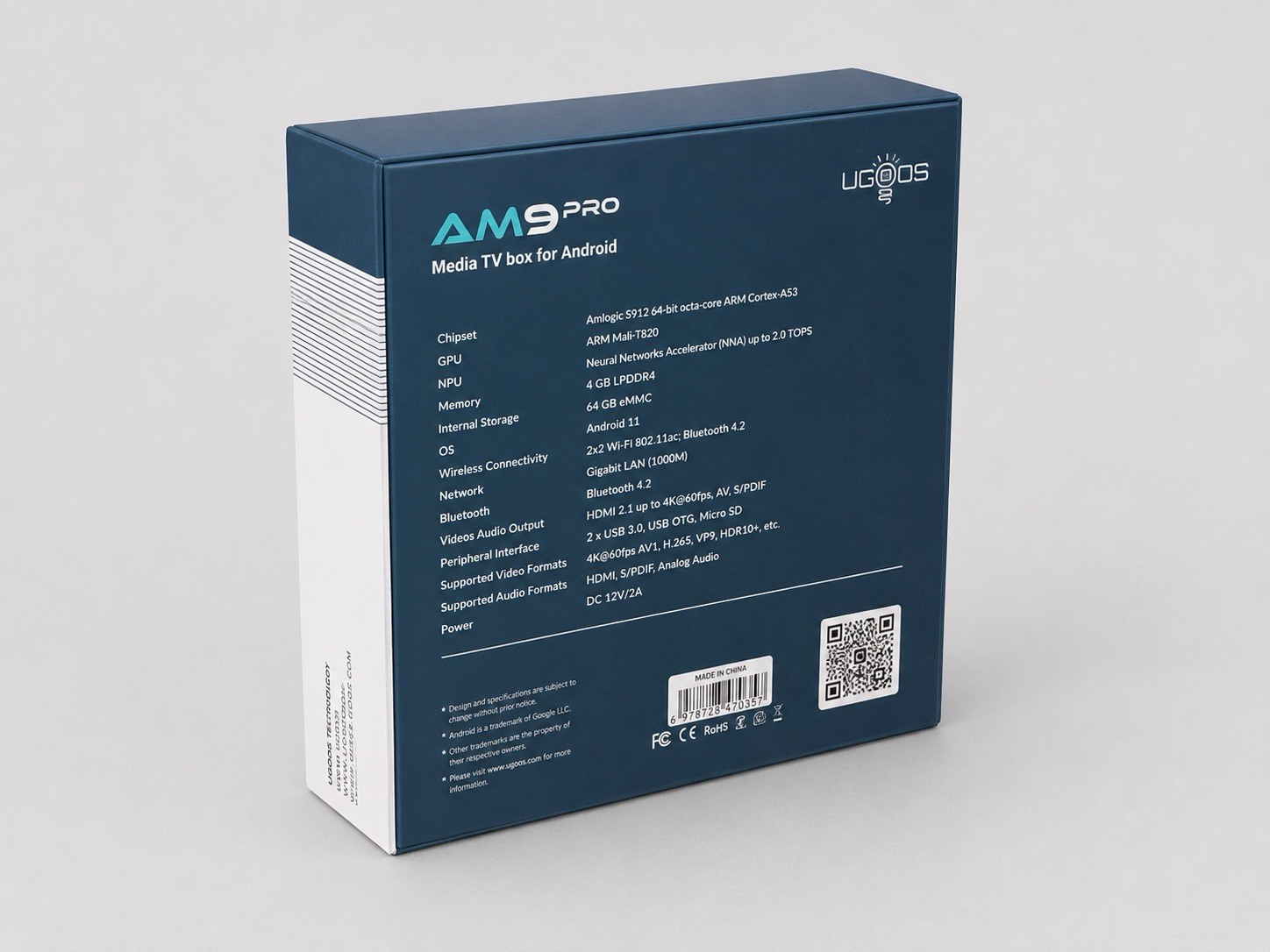 AM9 Pro Android TV Box Media Streaming Player 4K UHD WiFi HDMI Brand New