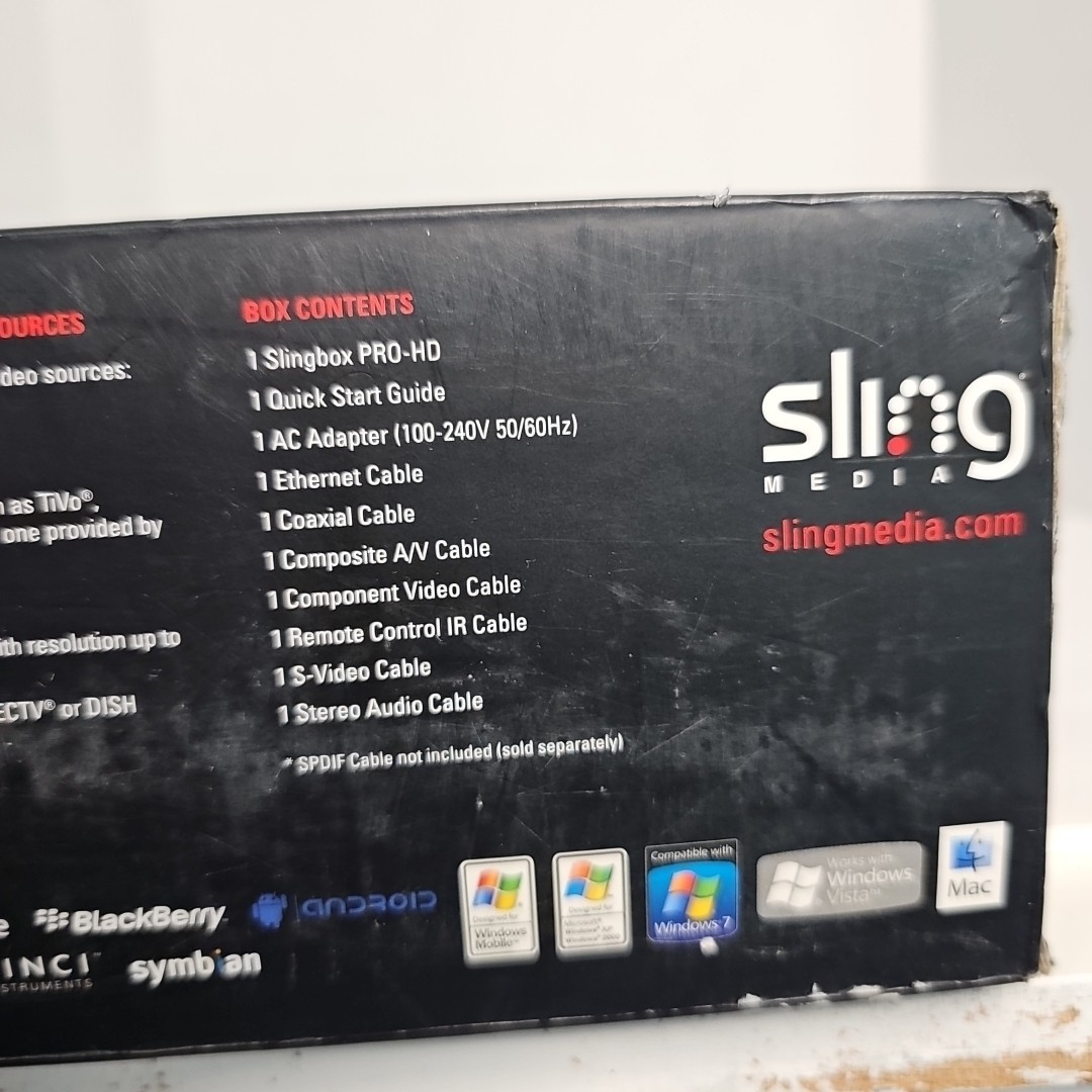 Slingbox PRO-HD SB300-100 Media Streamer 1080i Multiple Inputs Built-In TV Tuner