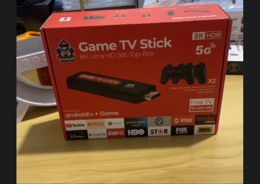 Q9 Android Game TV Stick App 4K 8K HDR w/ 2 Wireless Controllers New Sealed #4