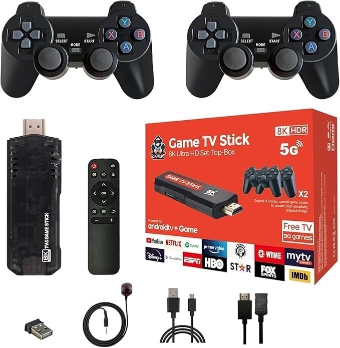 Video Game Stick Android 8K TV BOX Dual System Wifi 4G/5G TV Stick 8K 5G