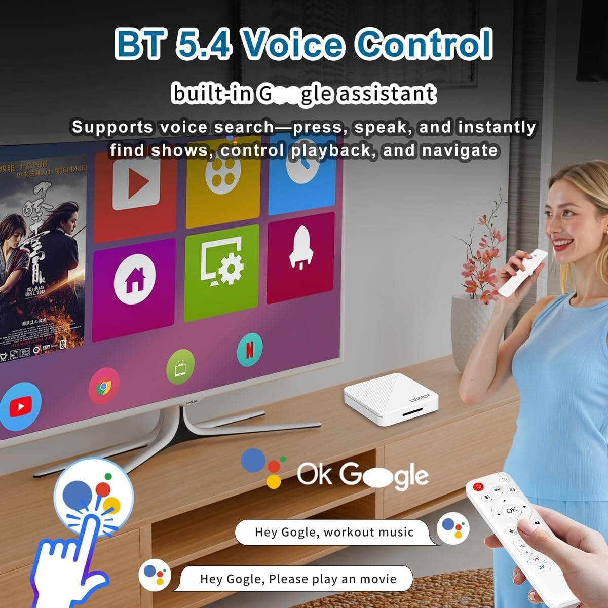 Ultra HD Smart TV Box with HDMI Connectivity and Built-in Media Features