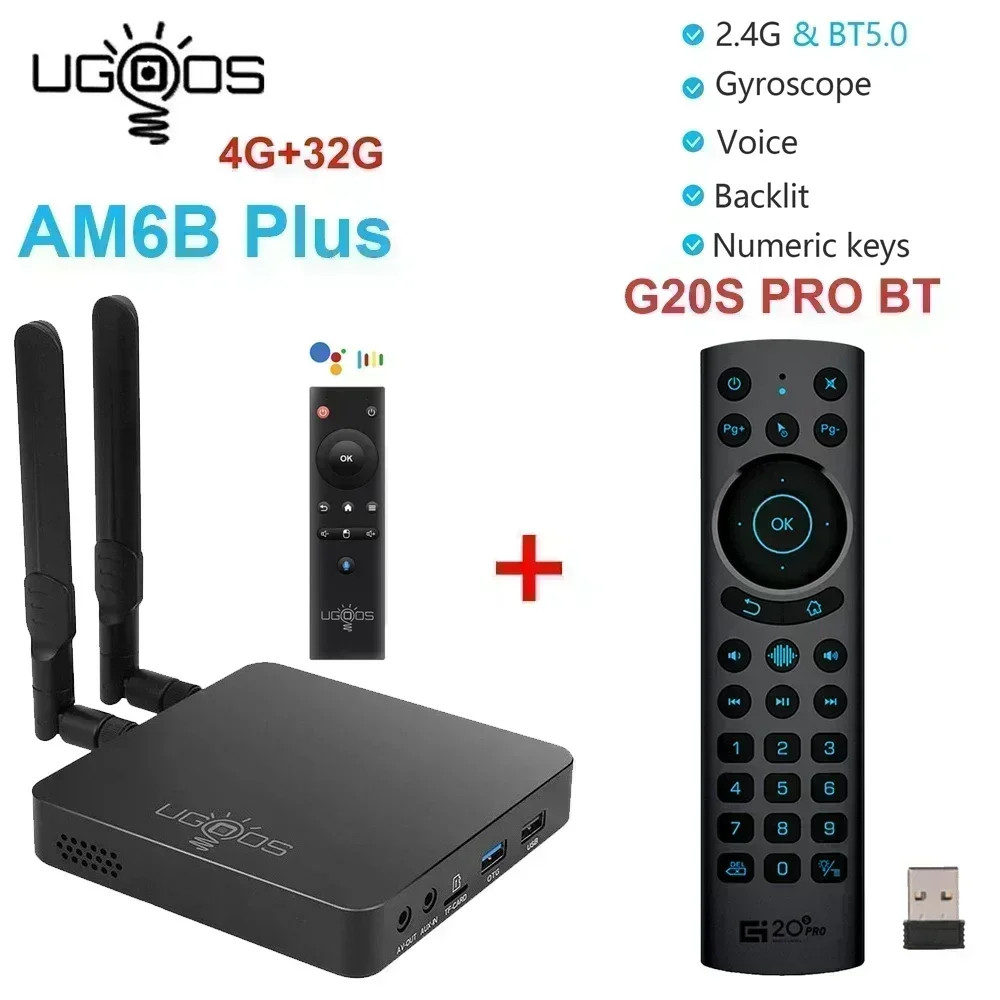 AM6B plus Amlogic S922X-J Android 9 Smart TV Box 4GB DDR4 32GB Wifi 6 1000M BT5.