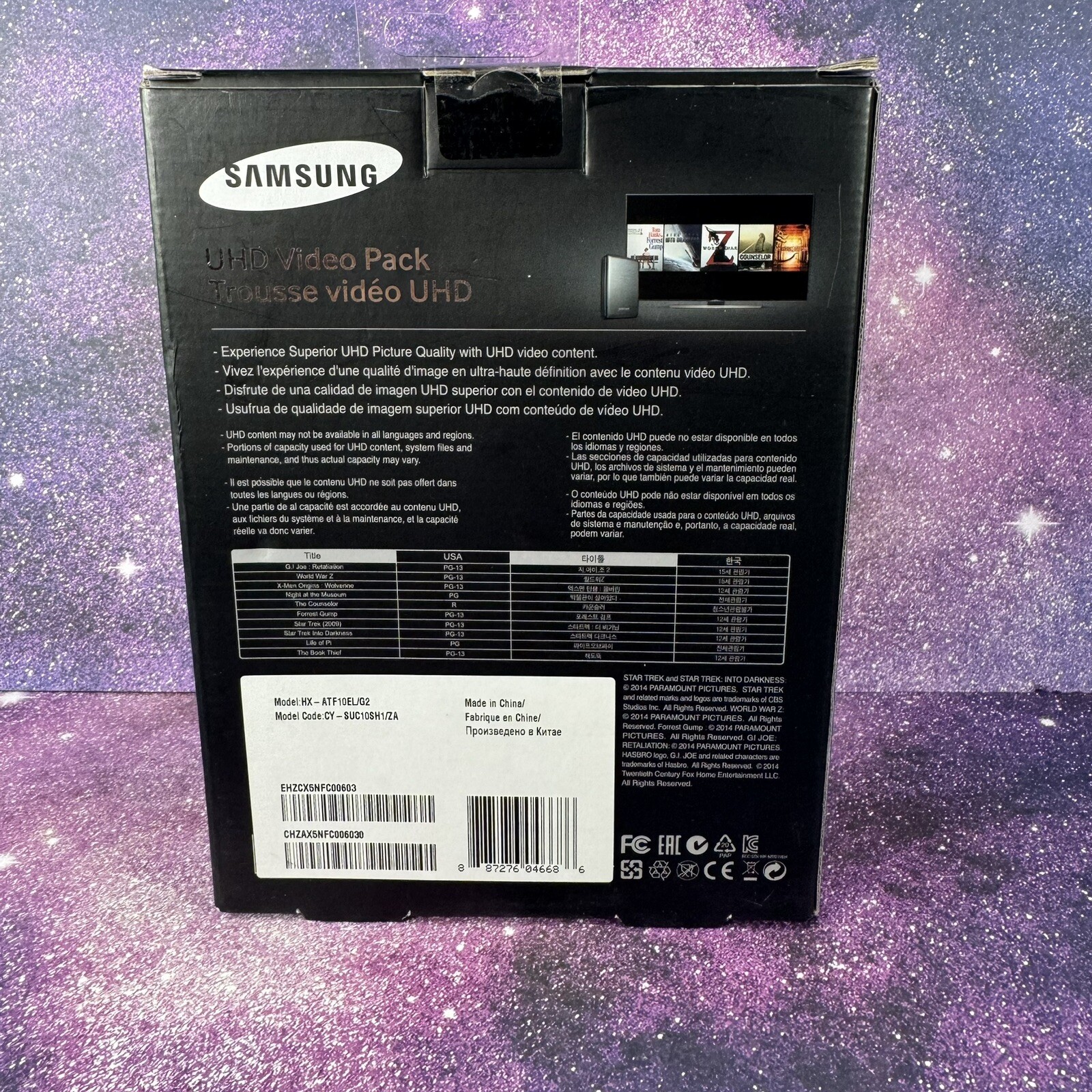 SAMSUNG M # HX-ATF10EL/G2 M# CY-SUC10SH1 UHD VIDEO PACK DIGITAL MEDIA STREAMER
