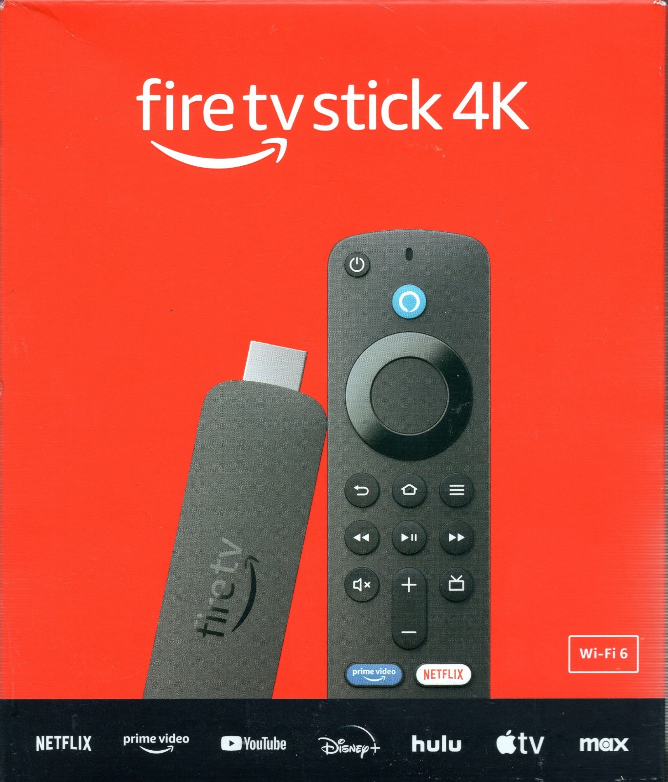 AMAZON FIRE TV STICK 4K 2ND GEN WI-FI 6 DOLBY VISION 8GB W/BATTERIES – NEW!