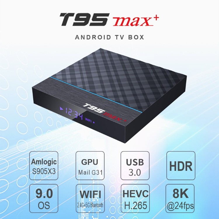 T95 MAX+ Plus Amlogic 8K HDR 32GB Android 9.0 TV Box+Air Mouse Keyboard Remote