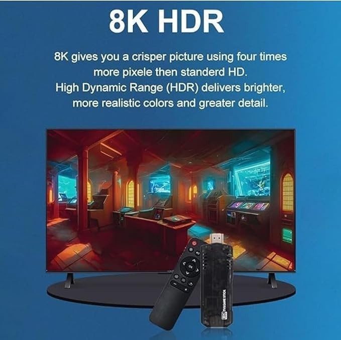 Video Game Stick Android 8K TV BOX Dual System Wifi 4G/5G TV Stick 8K 5G