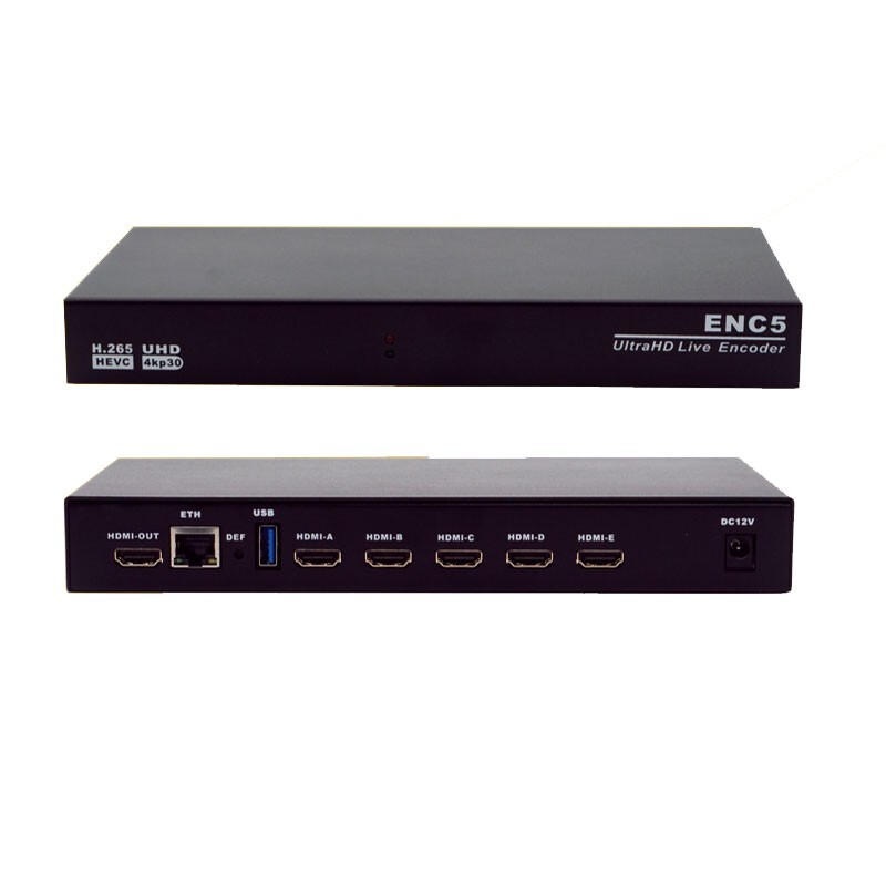 ENC5 UltraHD Live Streaming Encoder 5-Way 4K Video Encoder HDMI H.265 HEVC UHD