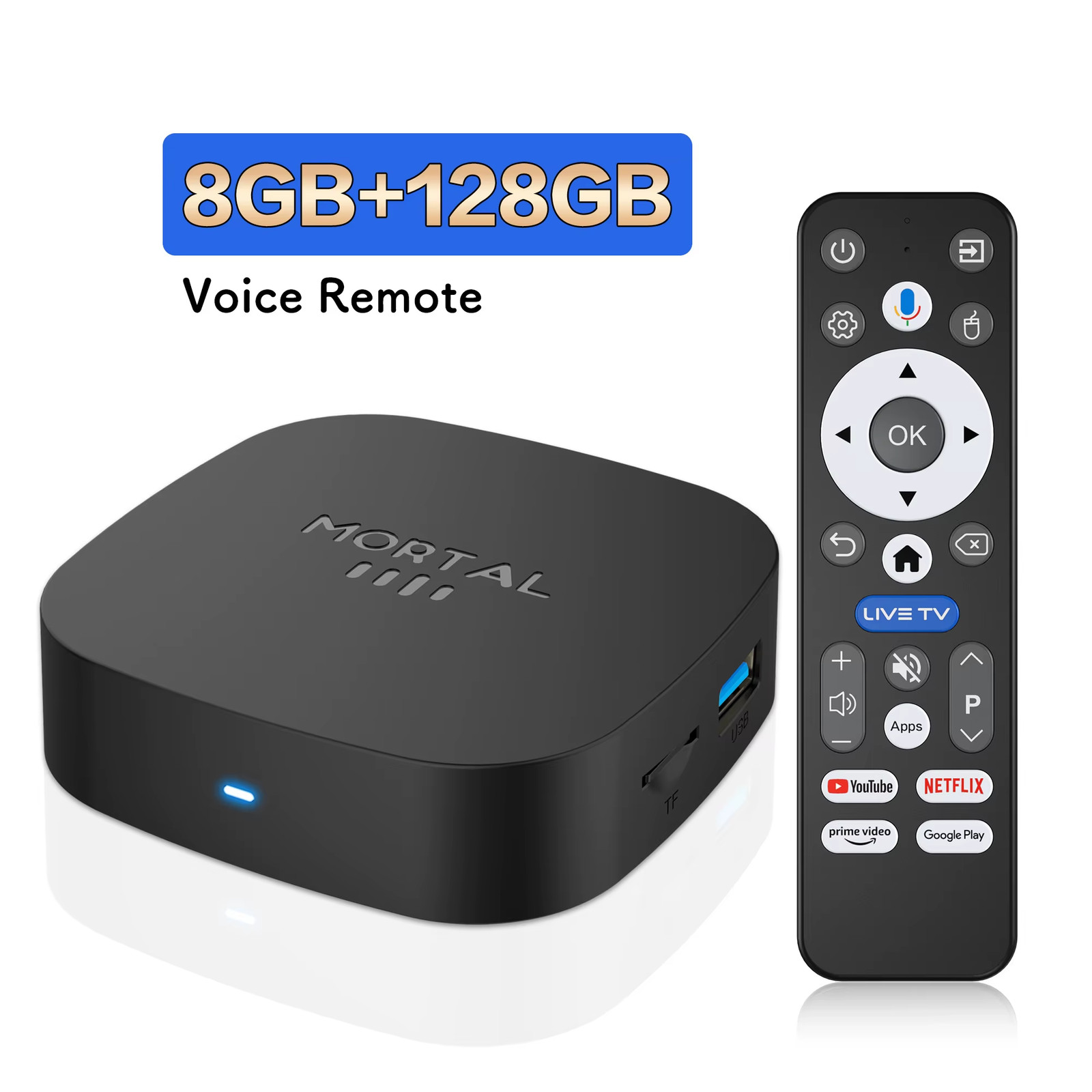 2025 New Android TV Box T1+ Rockchip RK3518 Android 16 8GB RAM 128GB ROM Wifi 6