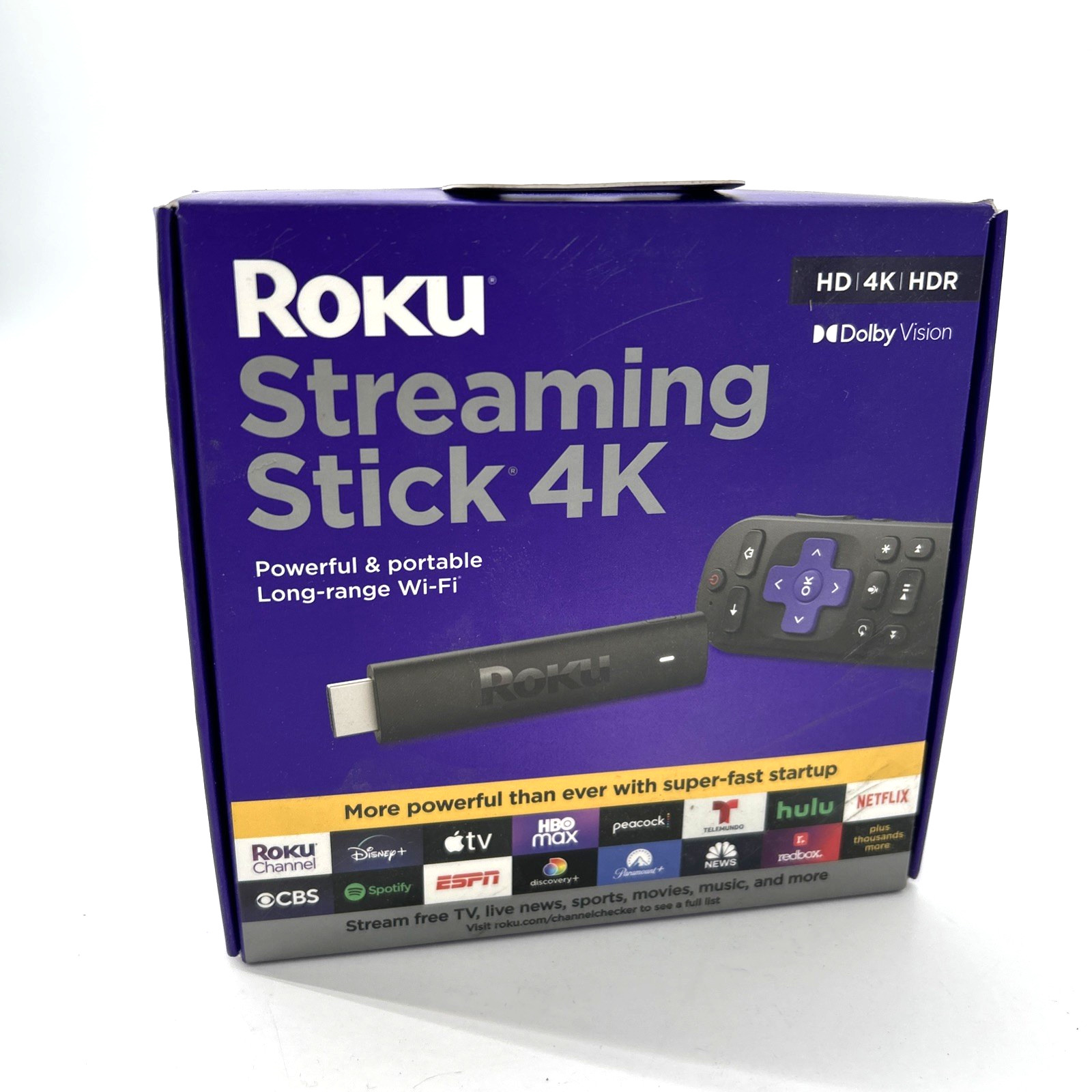 New & Sealed Roku Streaming Stick 4K HDR Dolby Vision Wi-Fi Device SKU #3820R2