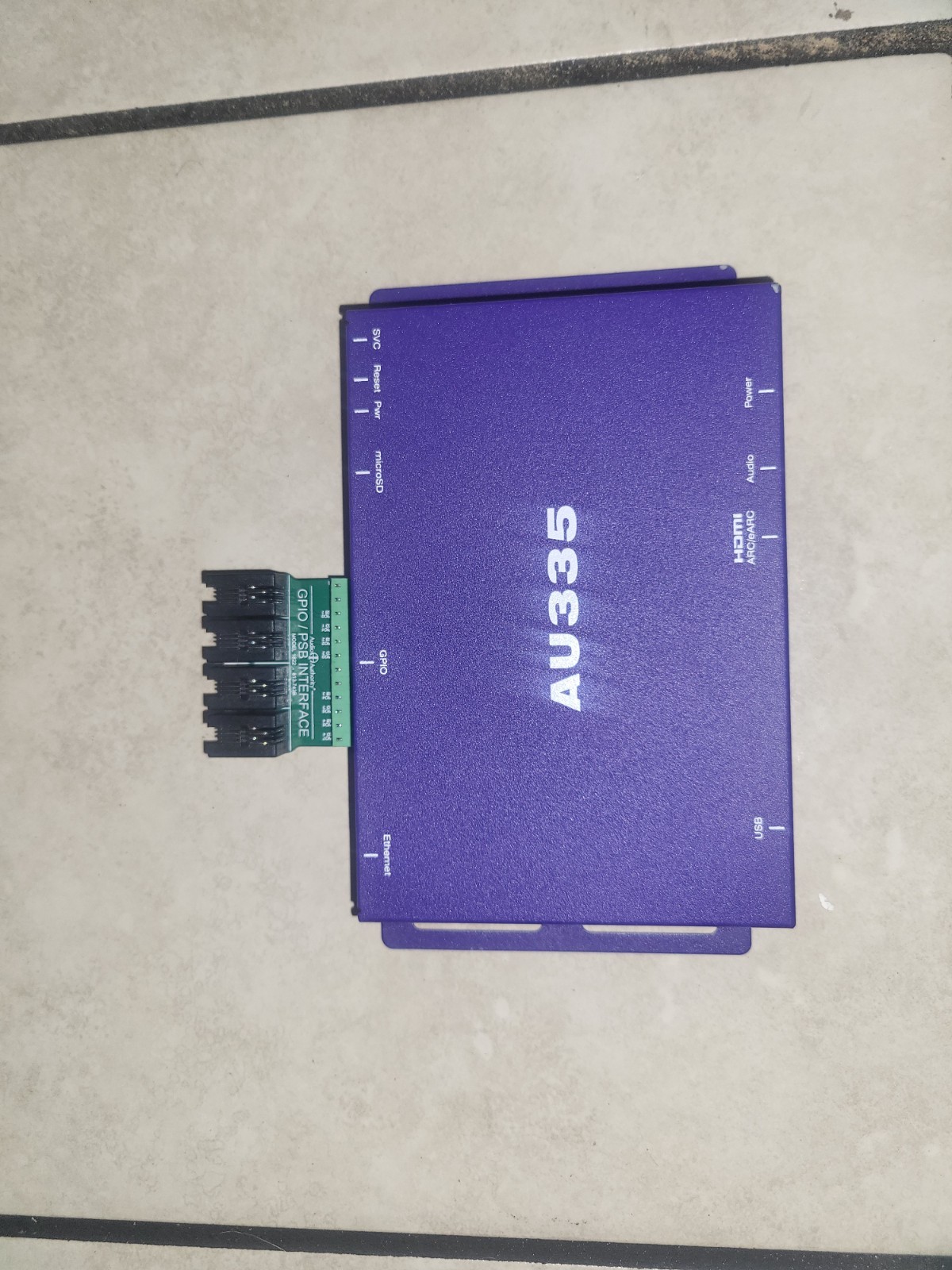 BrightSign AU335 Media Streamer Purple HDMI Audio Ethernet USB Port Box