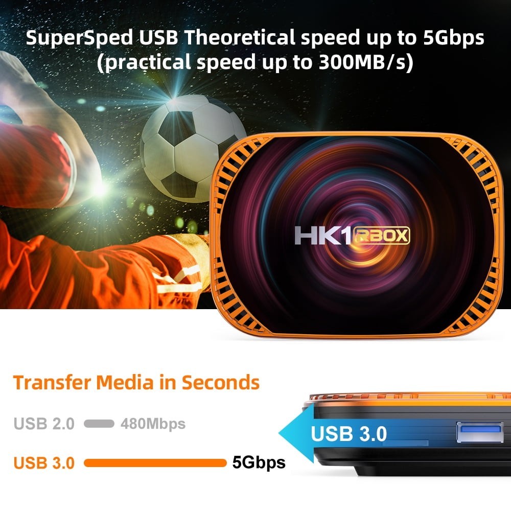 HK1 RBOX X4S TV BOX S905X4 Android 11.0 4GB/64GB 8k 5G WIFI Media Player