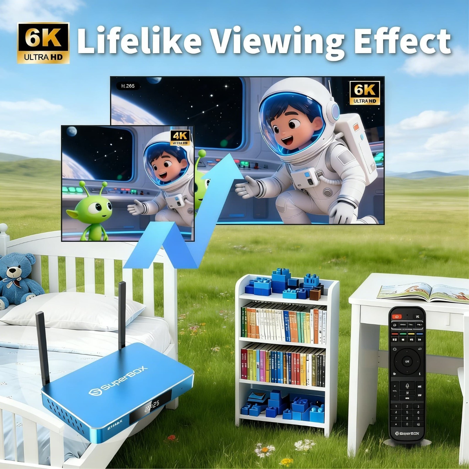 SuperBox S7 Max 6K Media Player WiFi 6 4GB RAM 64GB Storage Android 12