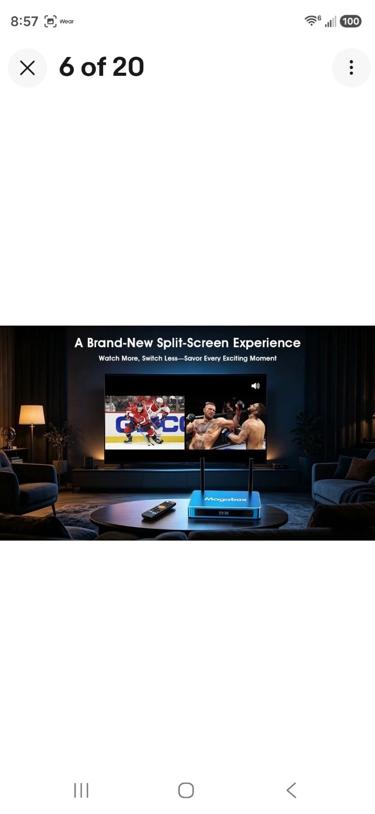 2026 Magabox MG6 Plus Streaming Device with Voice Remote Control New In Box
