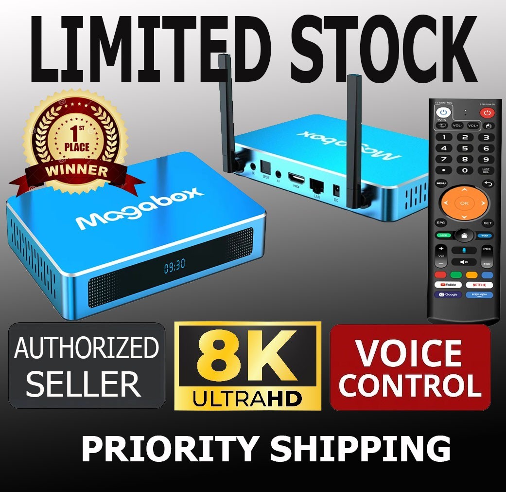 * NEW MAGABOX TV MG5 MAX, 4K HD, 4GB/128G WiFi 6, Voice Remote, SHIPS FAST