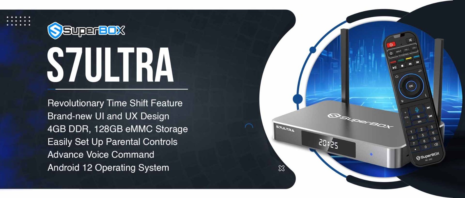 SuperBox S7 Ultra 128GB 6K TV Box w/ Backlit Remote – Authorized Dealer