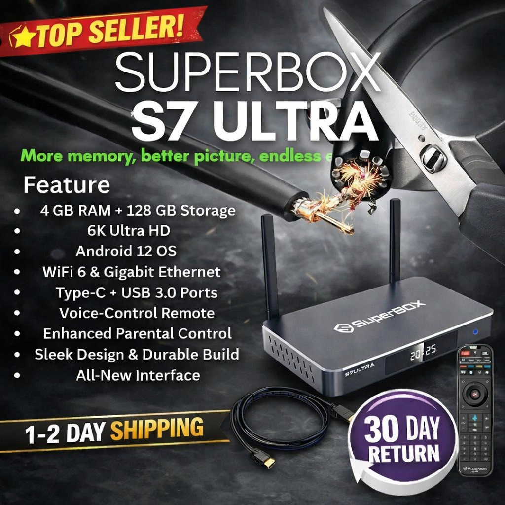 Sealed SuperBox S7 Ultra 128GB 6K TV Box – Backlit Remote, Fast 1 – 2 Shipping