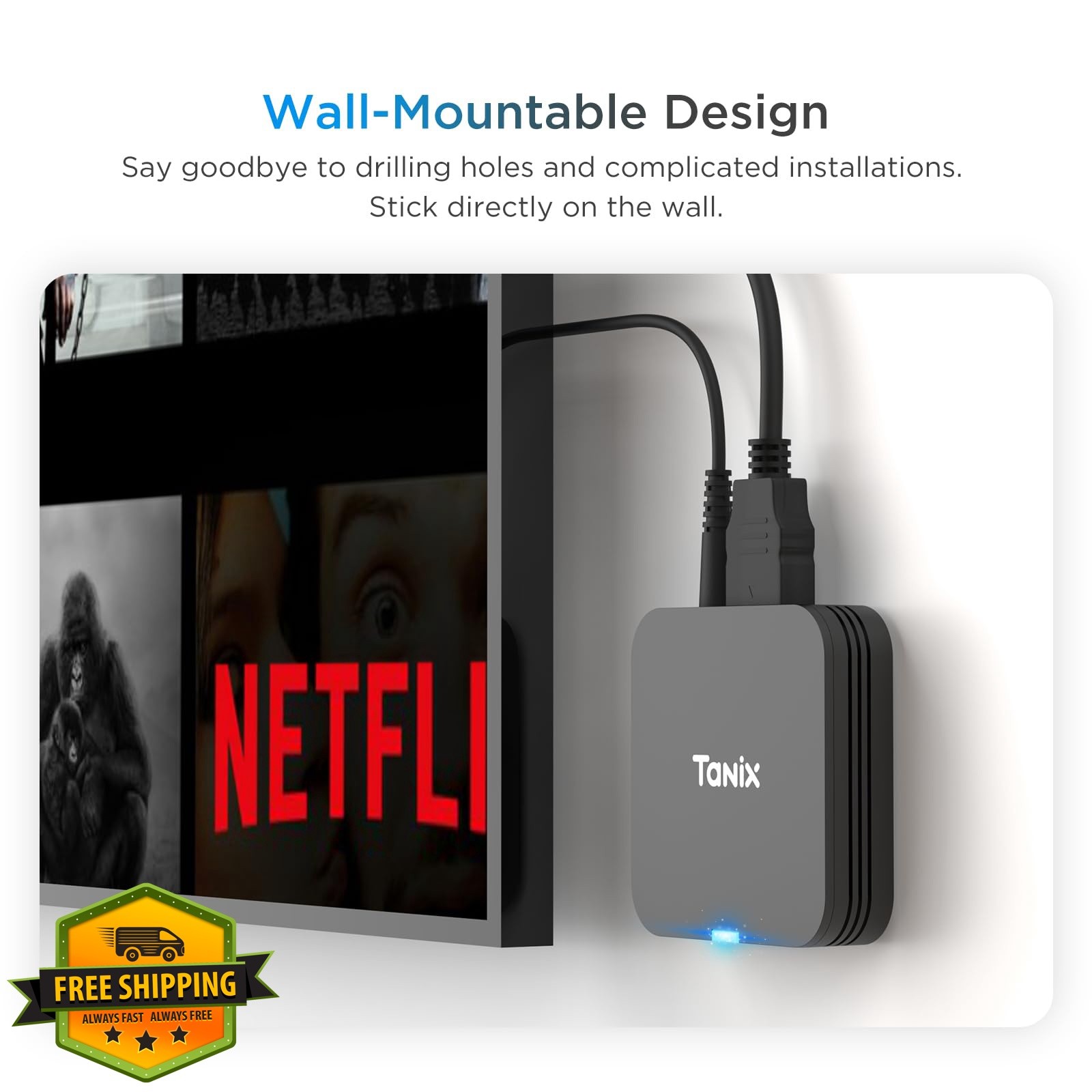 Sidiwen Android TV Box 10.0 2GB/16GB WiFi 4K