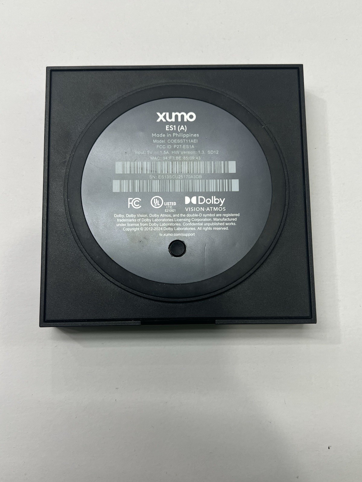 XUMO Stream Box 4K Streaming Model es1 (a) NO Power & HDMI Cords Or REMOTE