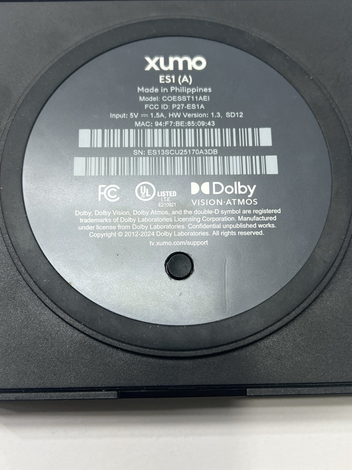 XUMO Stream Box 4K Streaming Model es1 (a) NO Power & HDMI Cords Or REMOTE