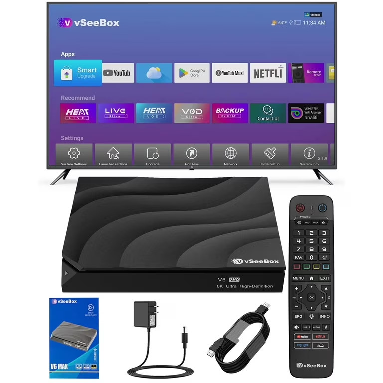 vSeeBox V6 MAX 8K Certified Distributor/ FAST/FREE SHIPPING