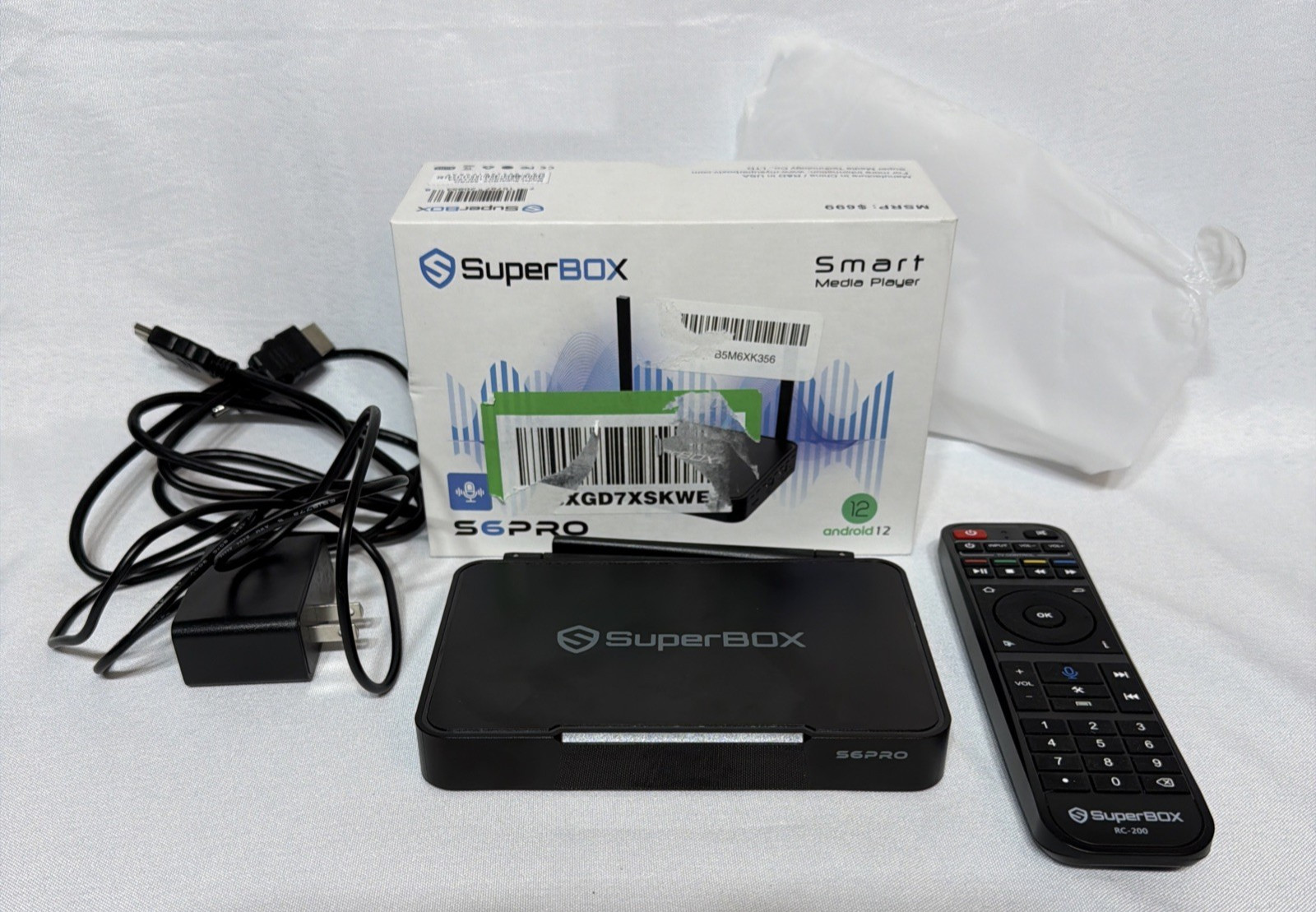SuperBox S6 Pro Android 12 TV Box WiFi 6 4GB/32GB Complete Tested & Reset