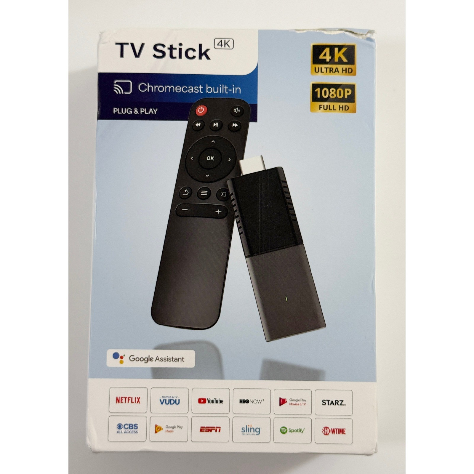 Smart TV Stick 4K UHD Chromecast Built in Android TV Google Assistant Remote