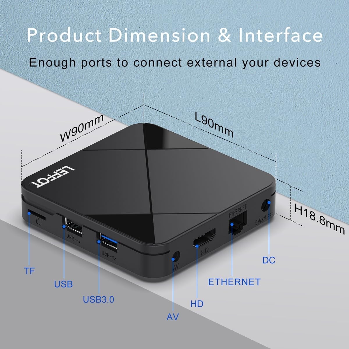 RK3518 Smart TV Box with 4K Ultra HD Streaming & Voice Control, 2GB RAM 16GB ROM