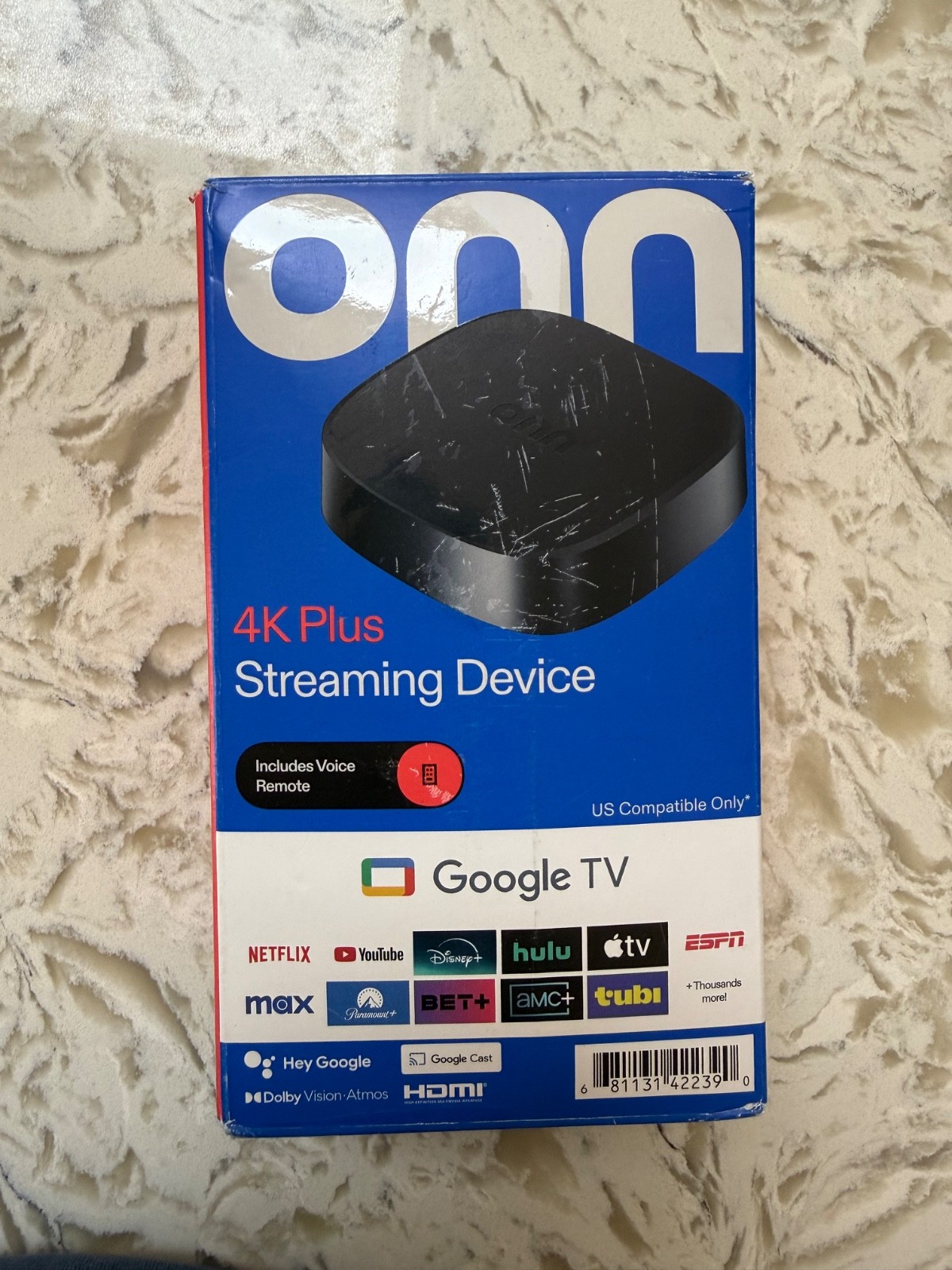 Onn 4K Plus Streaming Device – Google TV – Ultra Fast – 4K 16GB Storage 2 GB Ram