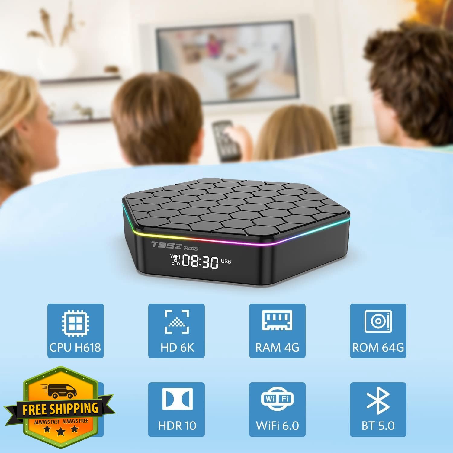 Sidiwen Android TV Box 12.0 64GB