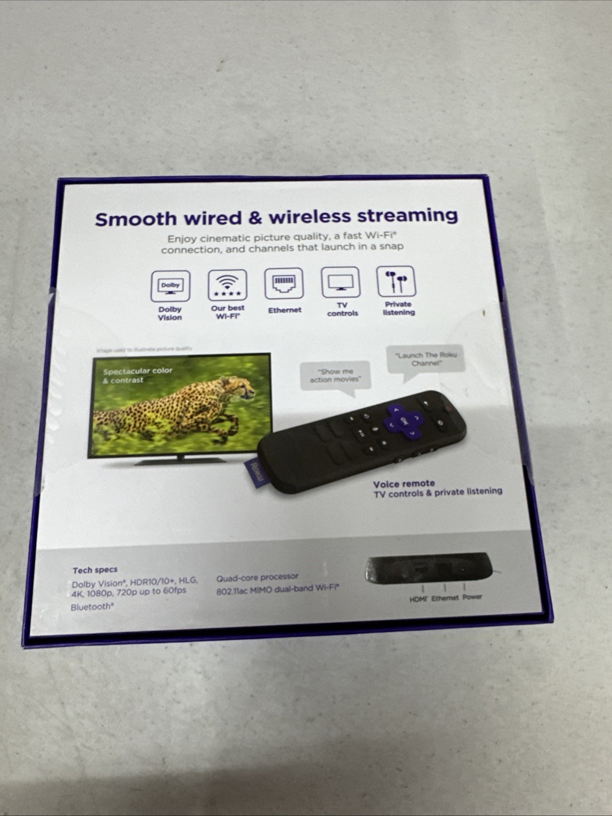New Roku Ultra LT Streaming Device 4K/HDR/Dolby Vision Roku Voice Remote D14