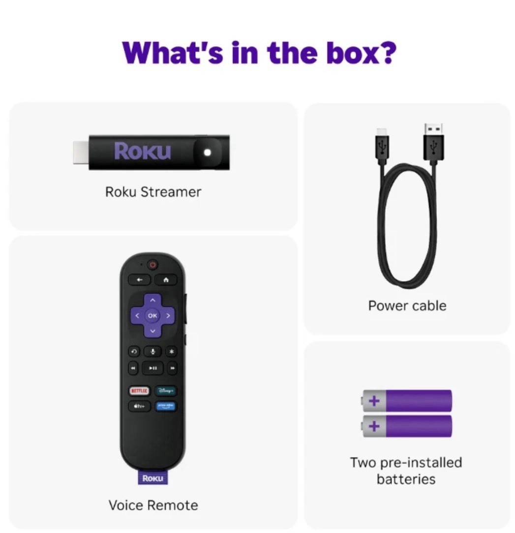 Roku Streamer HD Media Player with Voice Remote (3840S2) – New
