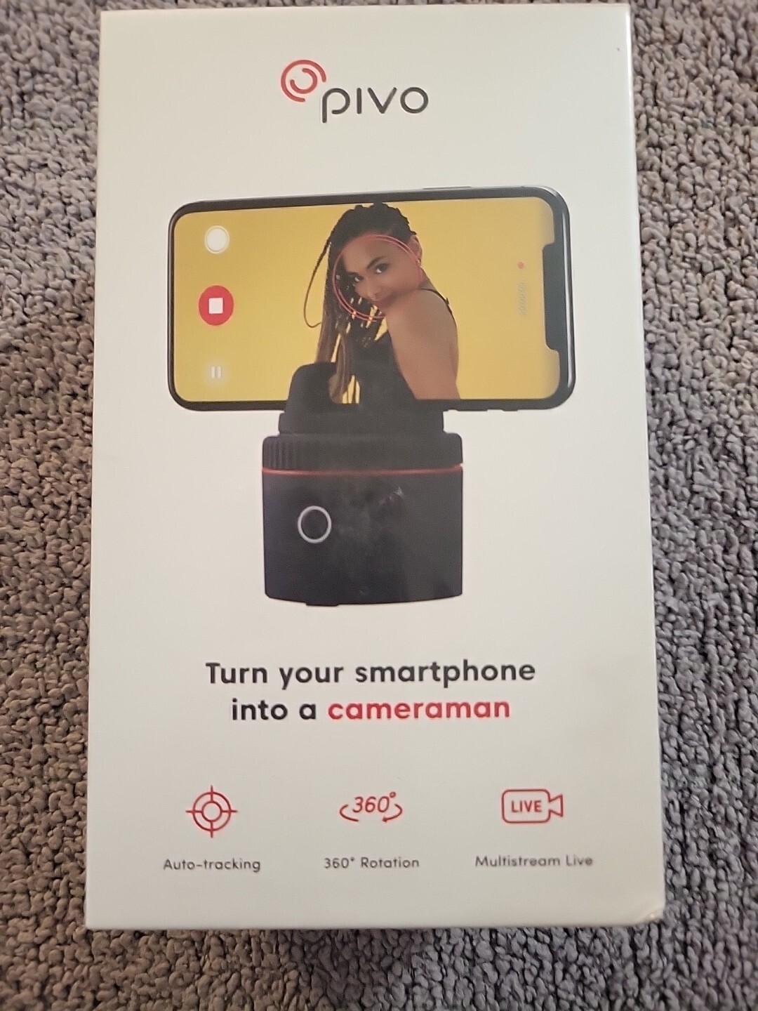 Pivo Pod Red – Auto Tracking Smartphone Interactive Content Creation Pod NEW