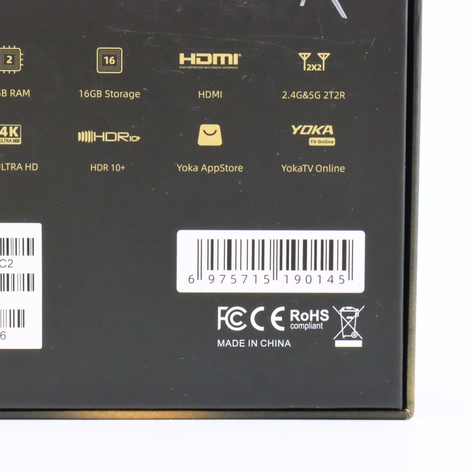 Wow 4K Ultra HD Media Streamer Android TV Box Streaming Device IPX1 2GB/16GB NEW