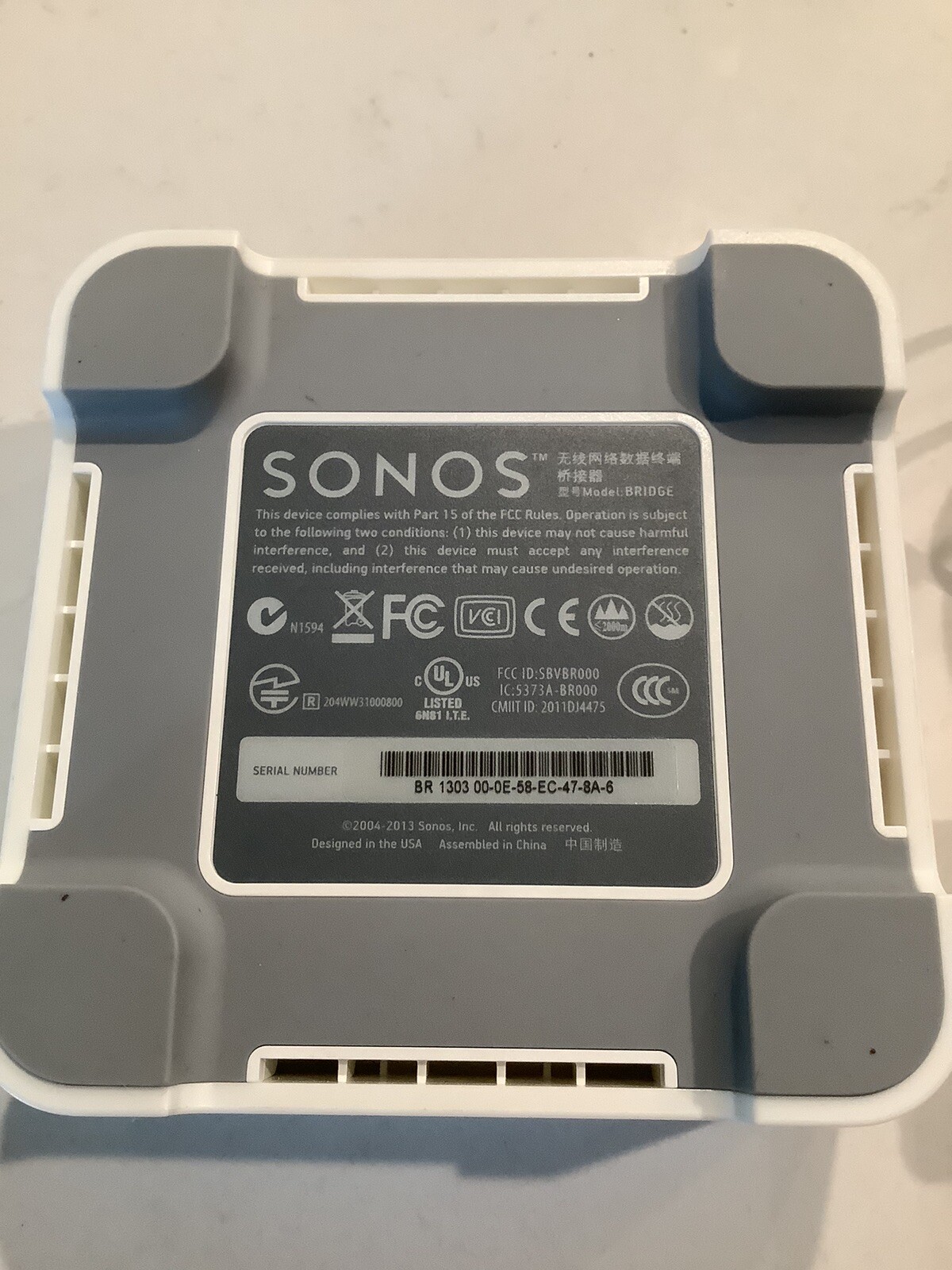 SONOS Bridge – Wireless Home Theater Audio Receiver Component Ethernet