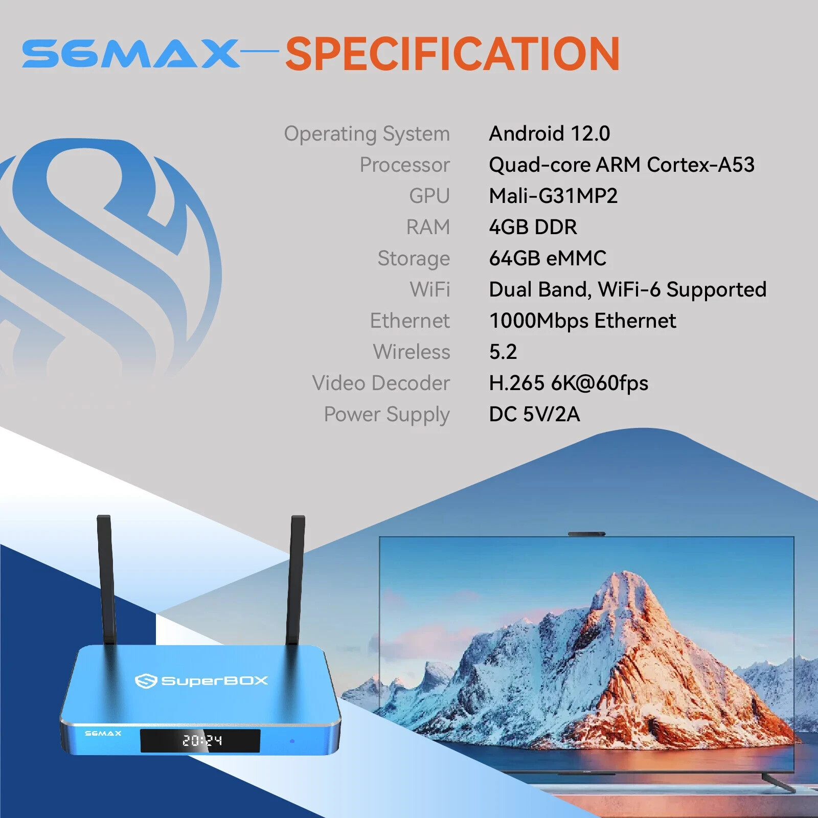 2026 SuperBox S6 Max – 1 Year Official Warranty – Best Rated Streaming Media