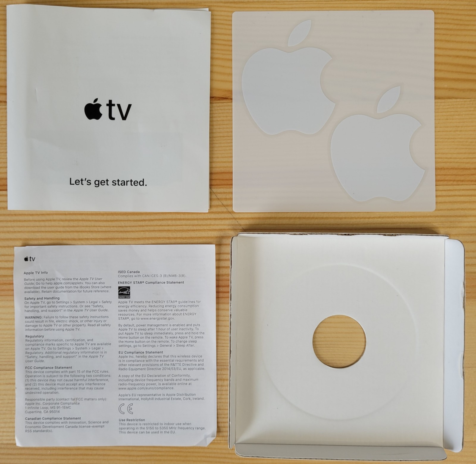 Box for the Apple TV 4K HDR 32GB Black A1842- BOX ONLY!! No Device.