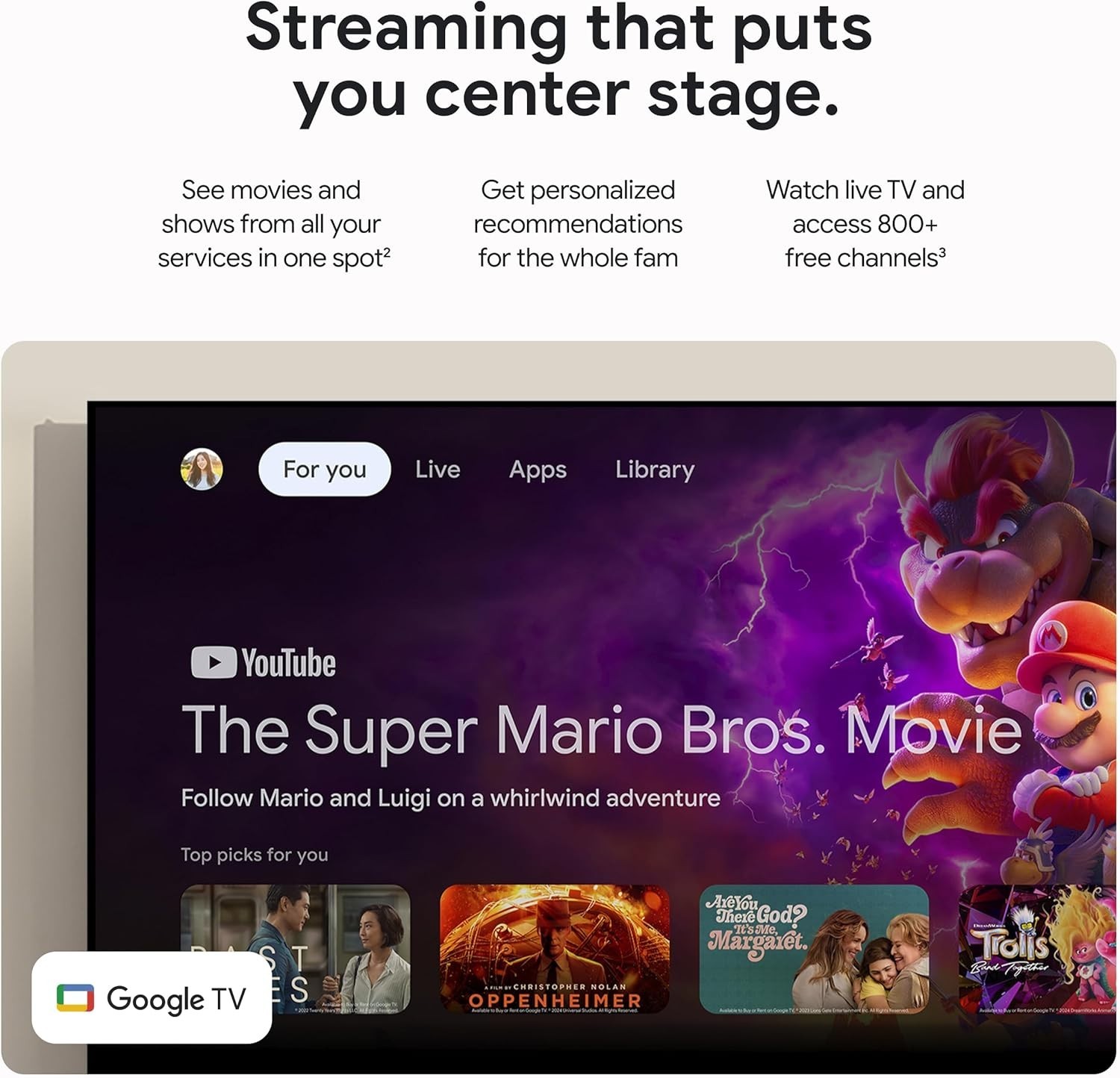 4K TV Streamer with Voice Search Remote – Smart Home Control & 32 GB Storage