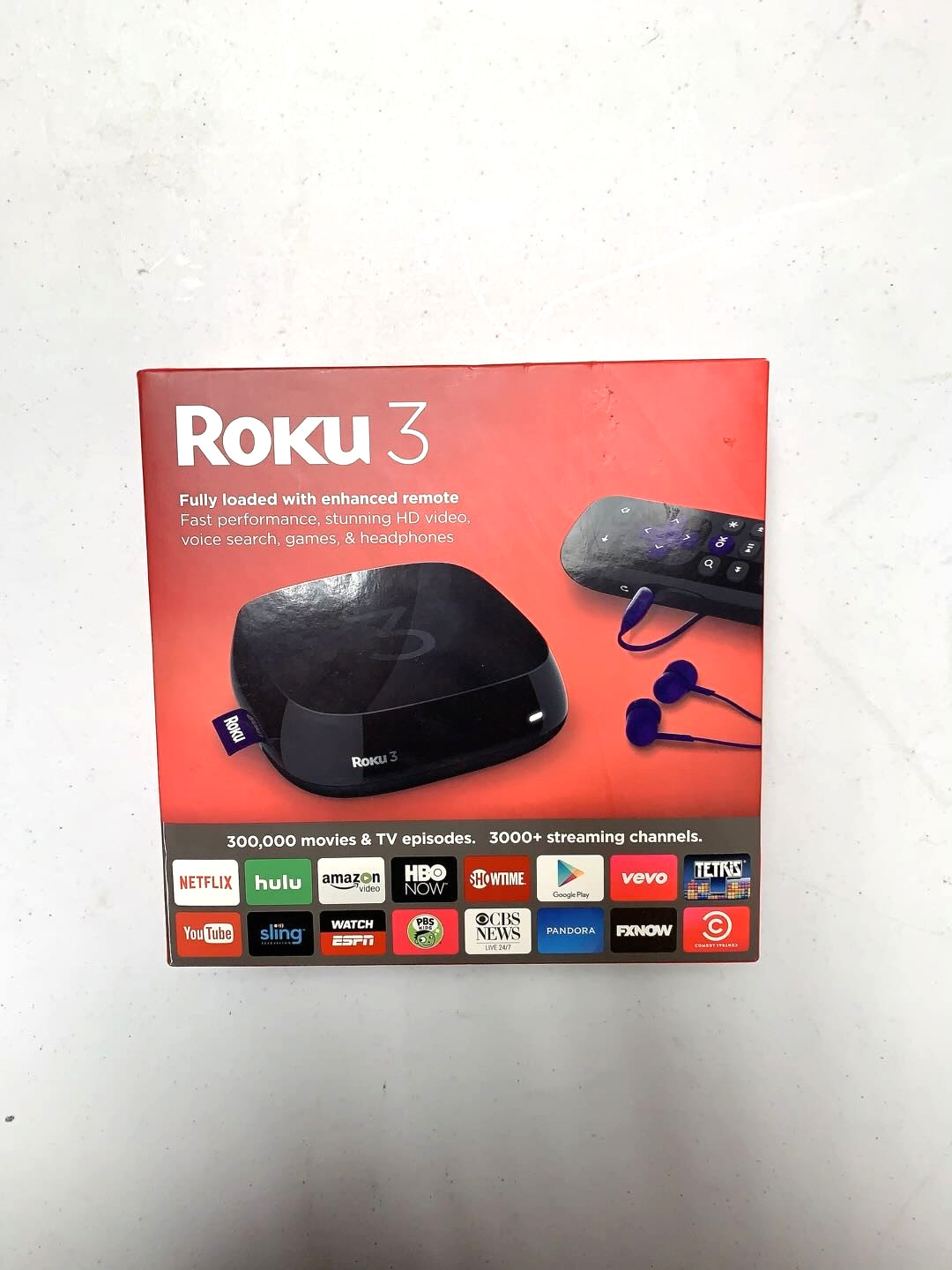 Roku 3 Media Streamer with Enhanced Voice Remote 4230R NEW