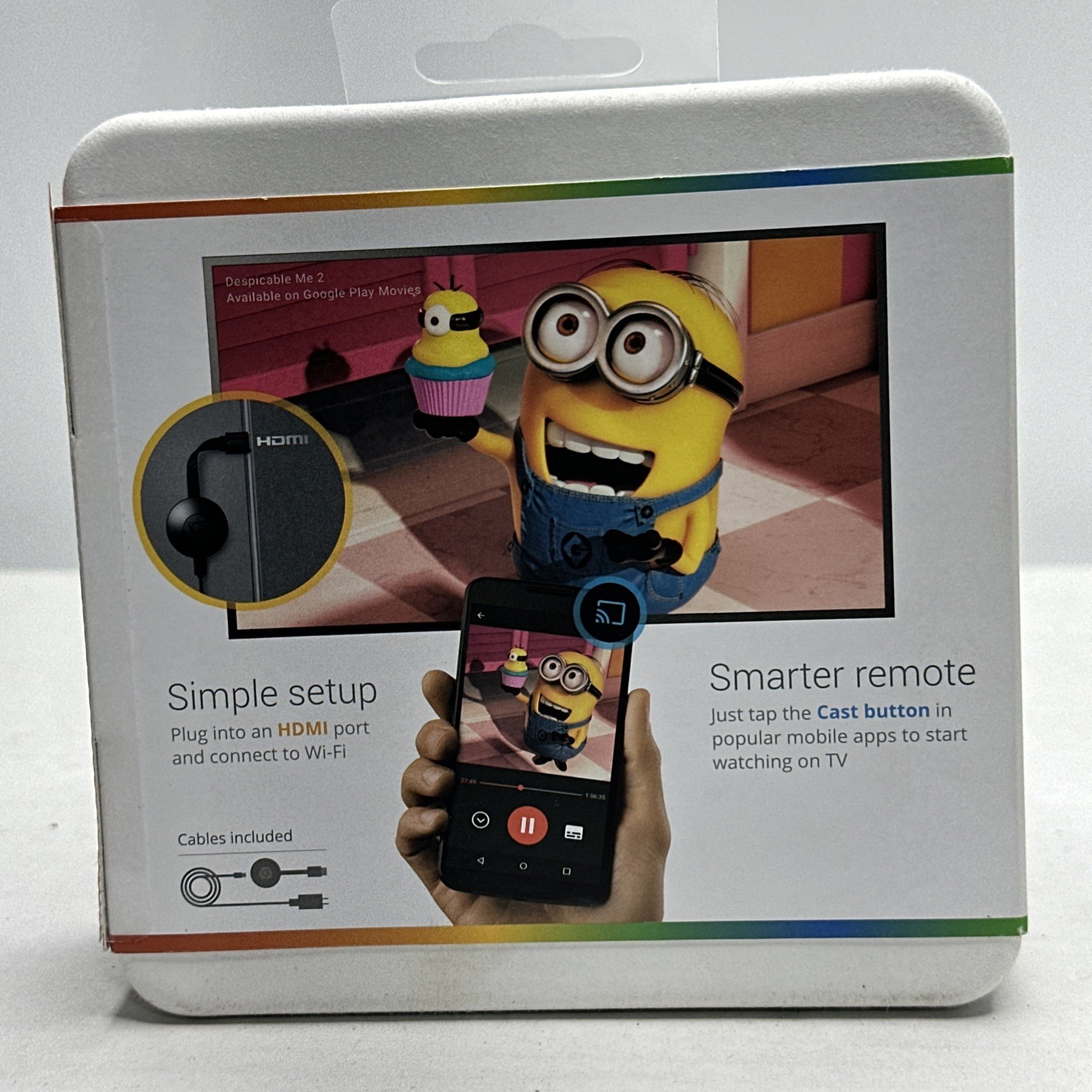 Google Chromecast HD Media Streamer GA3A00093-A14-Z01 New Sealed