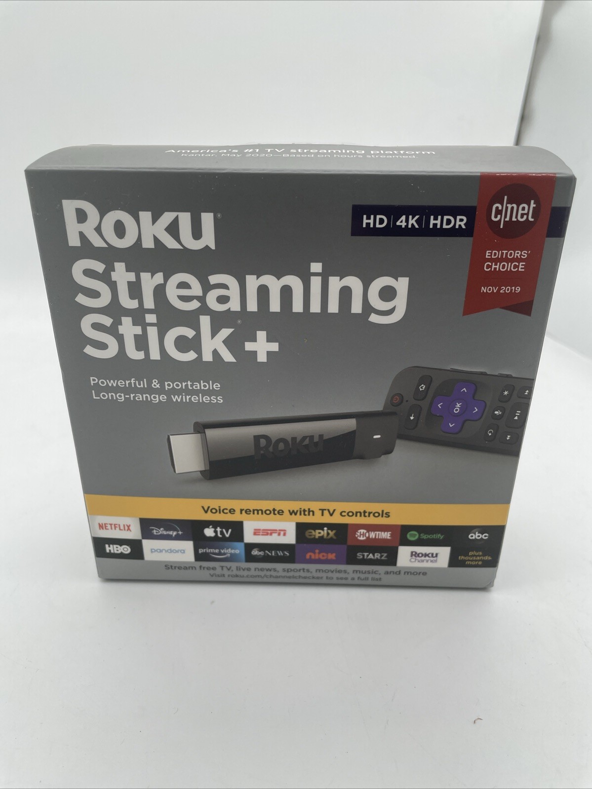 Roku Streaming Stick+ 3810R 4K Streaming Media Player with Voice Remote (Sealed)