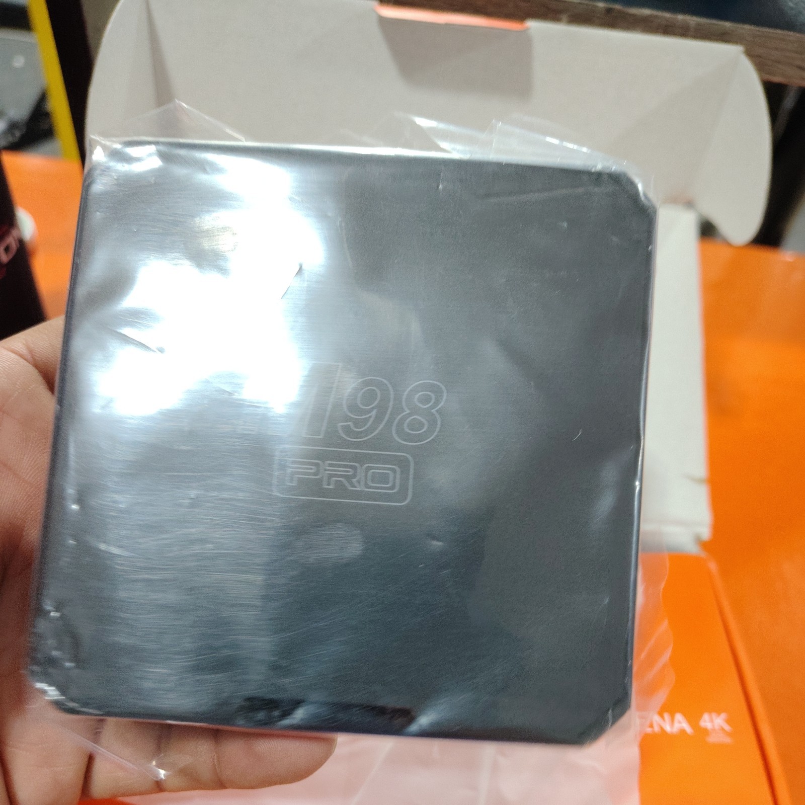 M98 Pro 4K Ultra HD Set-Top Box Open Box Orange Package Media Player TV